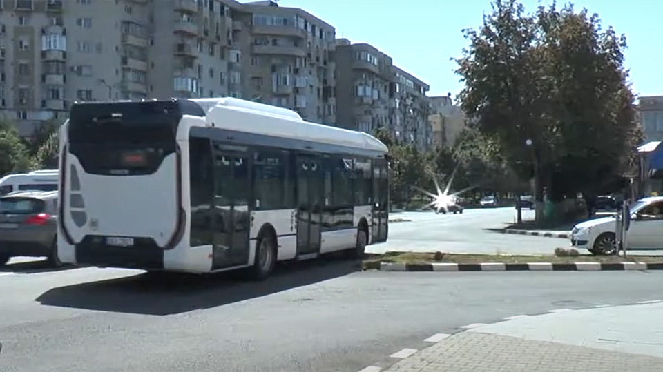 Un autobuz CNG pe străzile din Giurgiu